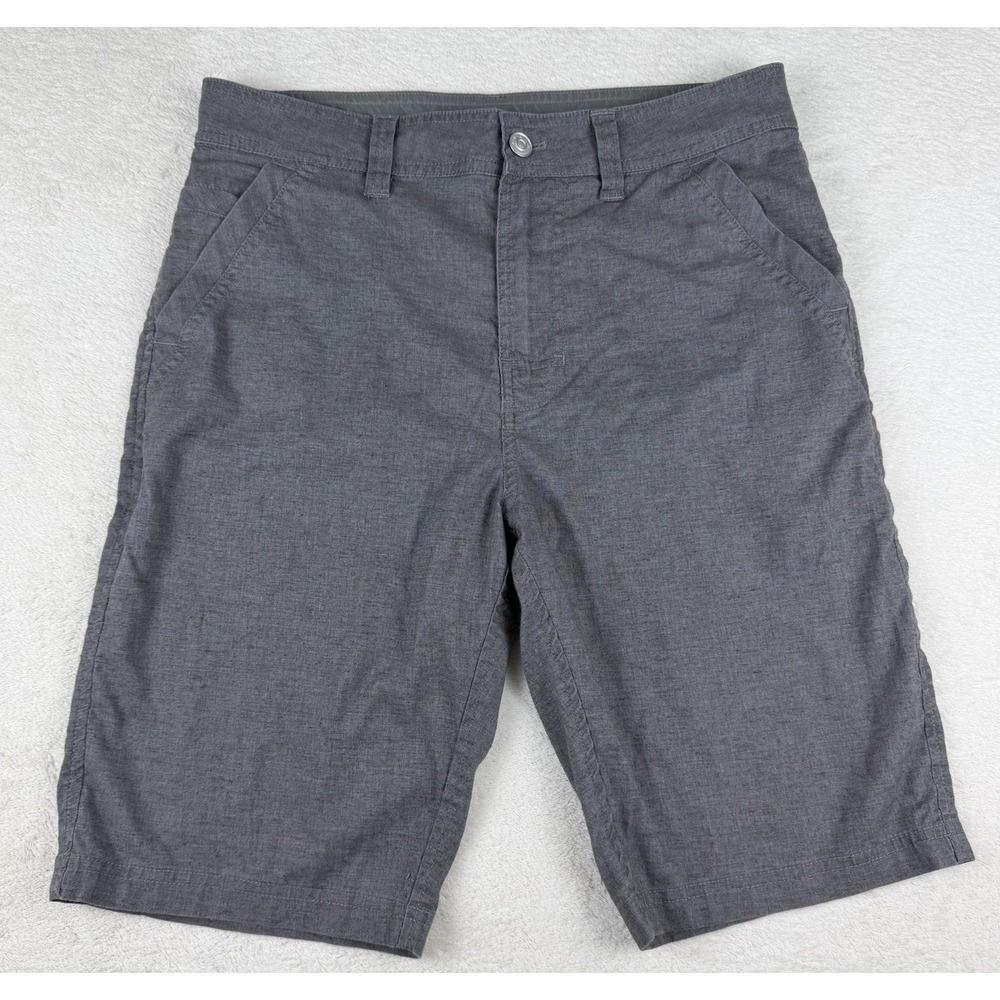 Prana‎ Furrow Men's Standard Fit Shorts Gray Flat Front Size 30 10.5 Inseam